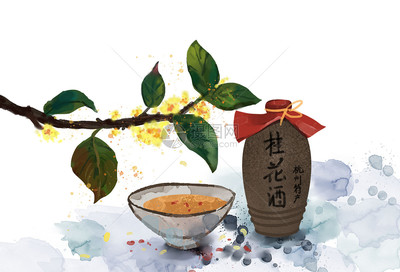 中秋佳节桂花酒图片素材_免费下载_psd图片格式_VRF高清图片400377778_摄图网